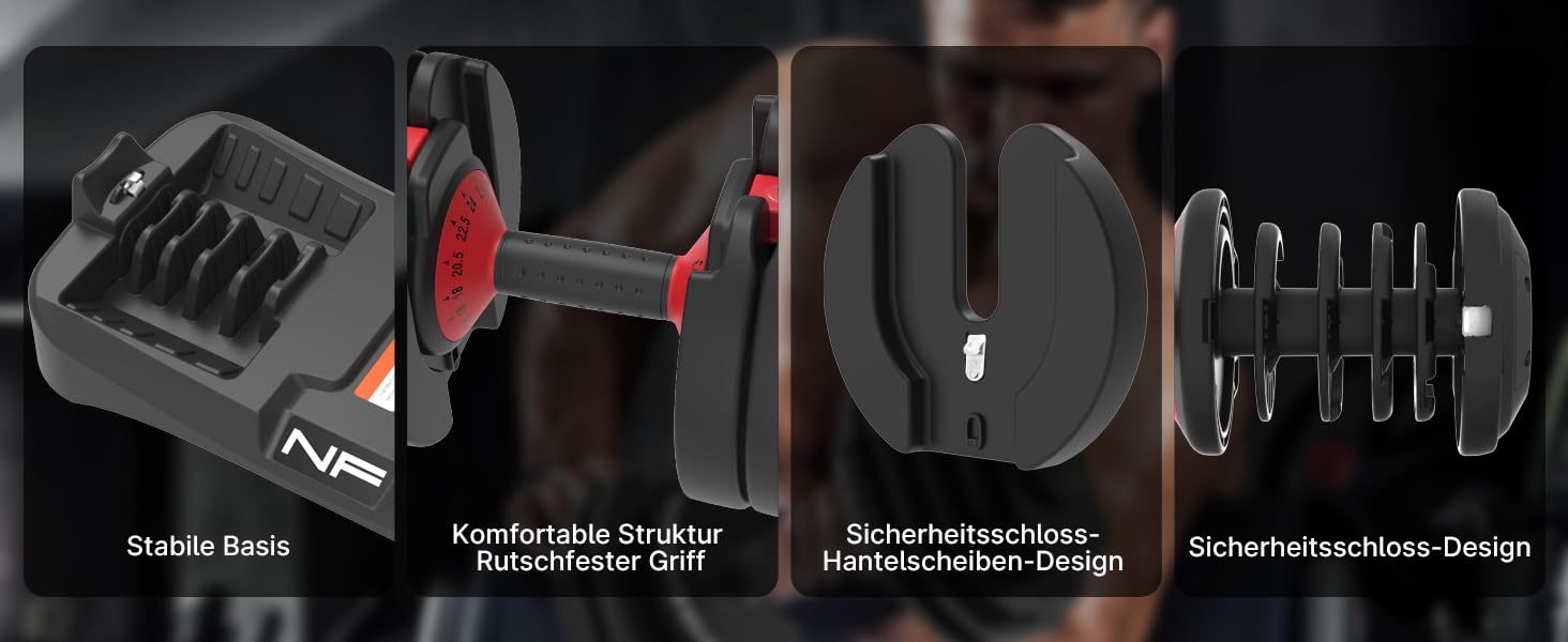 Регульовані гантелі 24 кг з антиковзним покриттям для фітнесу та тренувань вдома