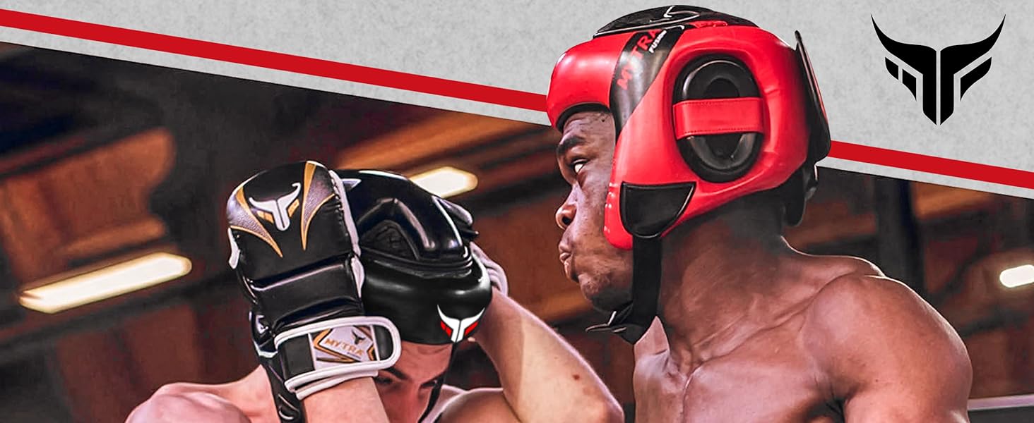 Захист голови Mytra Fusion для боксу, MMA, Муай Тай, Карате. Розміри L-XL, чорний