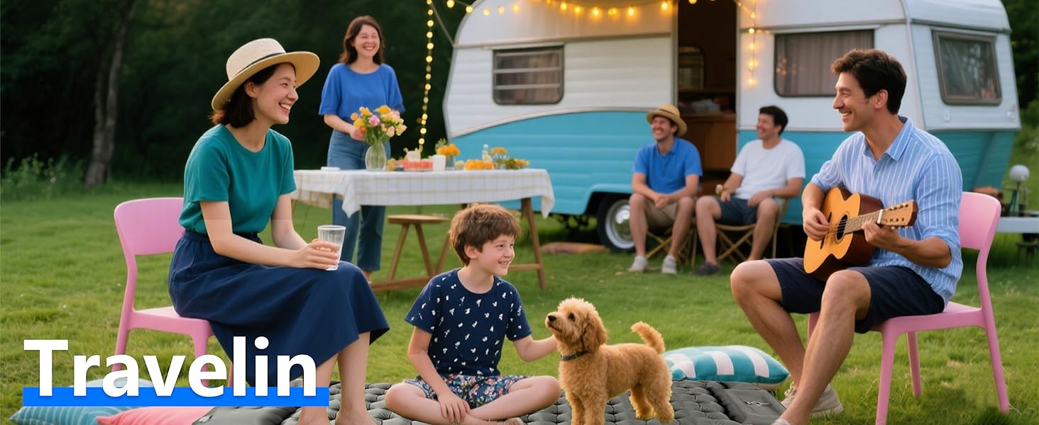 Каремат туристичний самонадувний Hioutdoor 10 см, ультралегкий, з насосом-пресом, для кемпінгу, трекінгу, пляжу, рюкзака, намету, сірого кольору