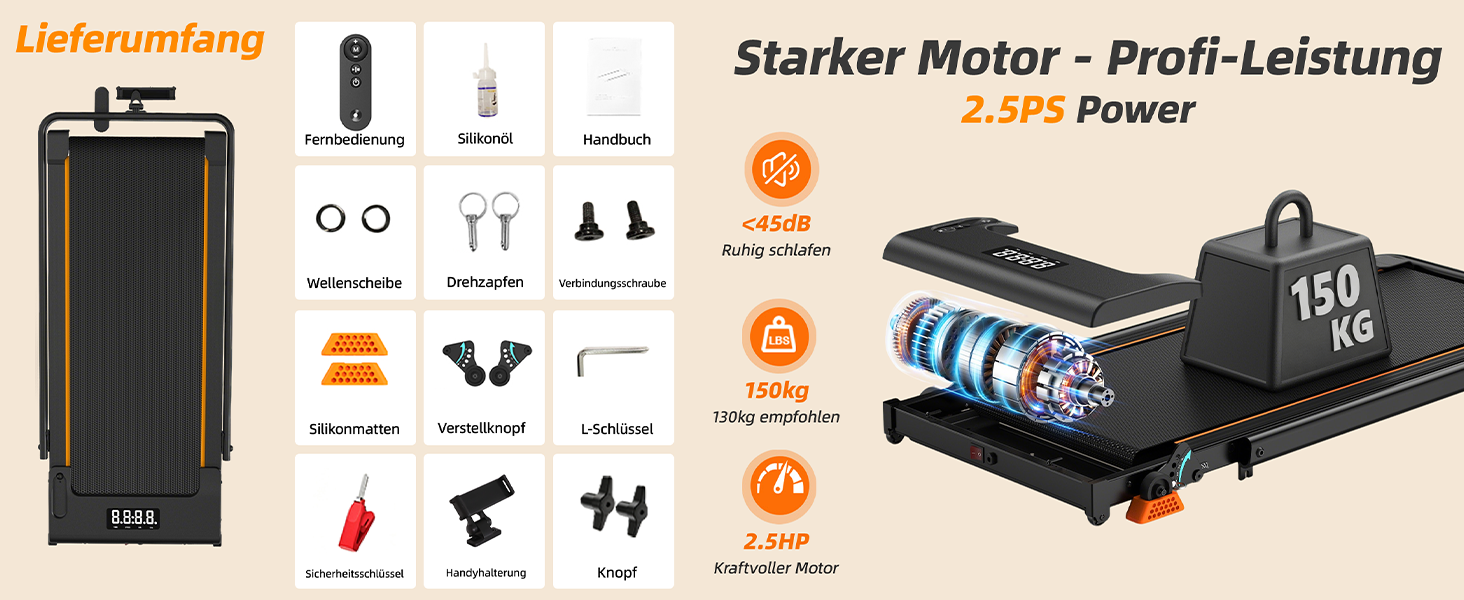 Складана бігова доріжка Lichico для дому, Walking Pad зі схилом 12% та швидкістю до 12 км/год