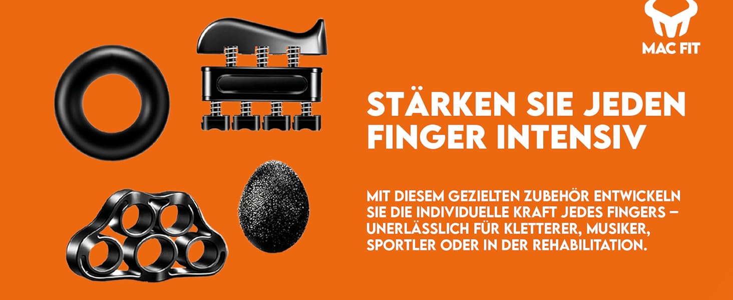 MAC FIT Handtrainer з регулюванням ваги 5-60 кг – для зміцнення рук, пальців, передпліччя. Підходить для реабілітації, альпінізму, силових тренувань, зняття стресу
