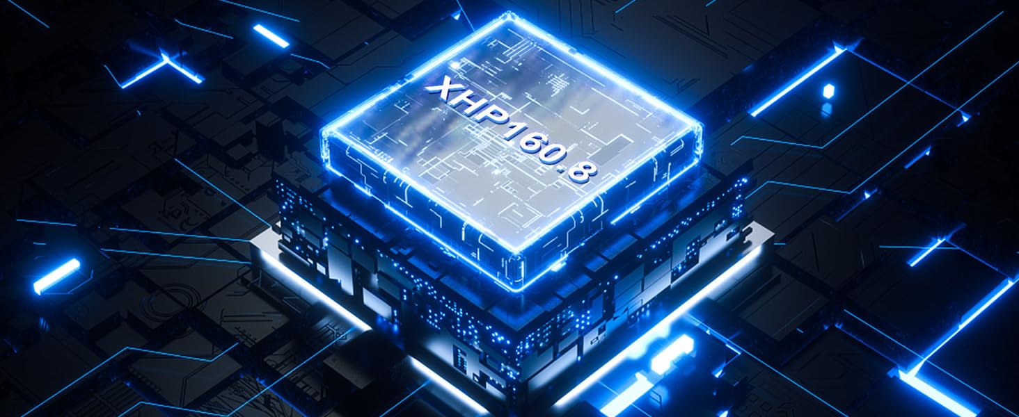 Ліхтар LED Glarylight XHP70.2 500000 Lux, перезарядна тактична лампа з 5 режимами та регулюванням фокусу, водонепроникна IPX7, для кемпінгу, туризму, надзвичайних ситуацій (2 шт.)