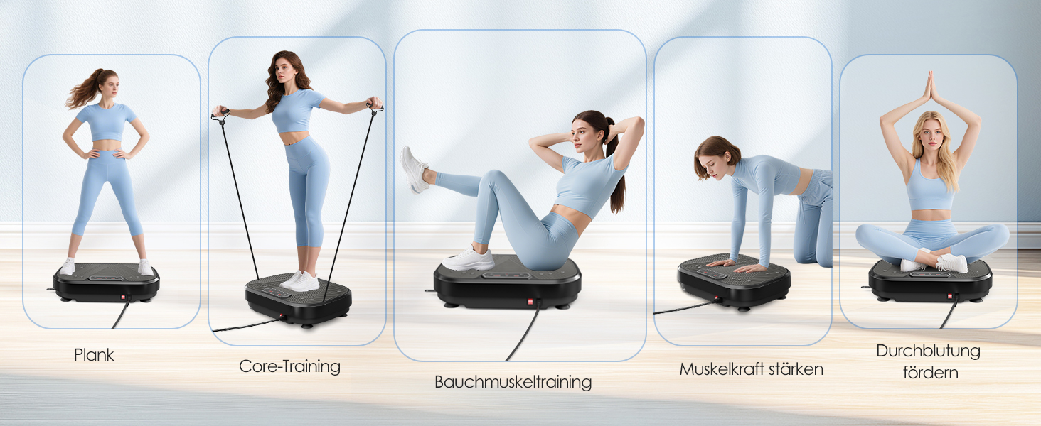 Вібраційна платформа для тренувань: 120 рівнів інтенсивності, 10 режимів, LED-дисплей, дистанційне керування, до 200 кг