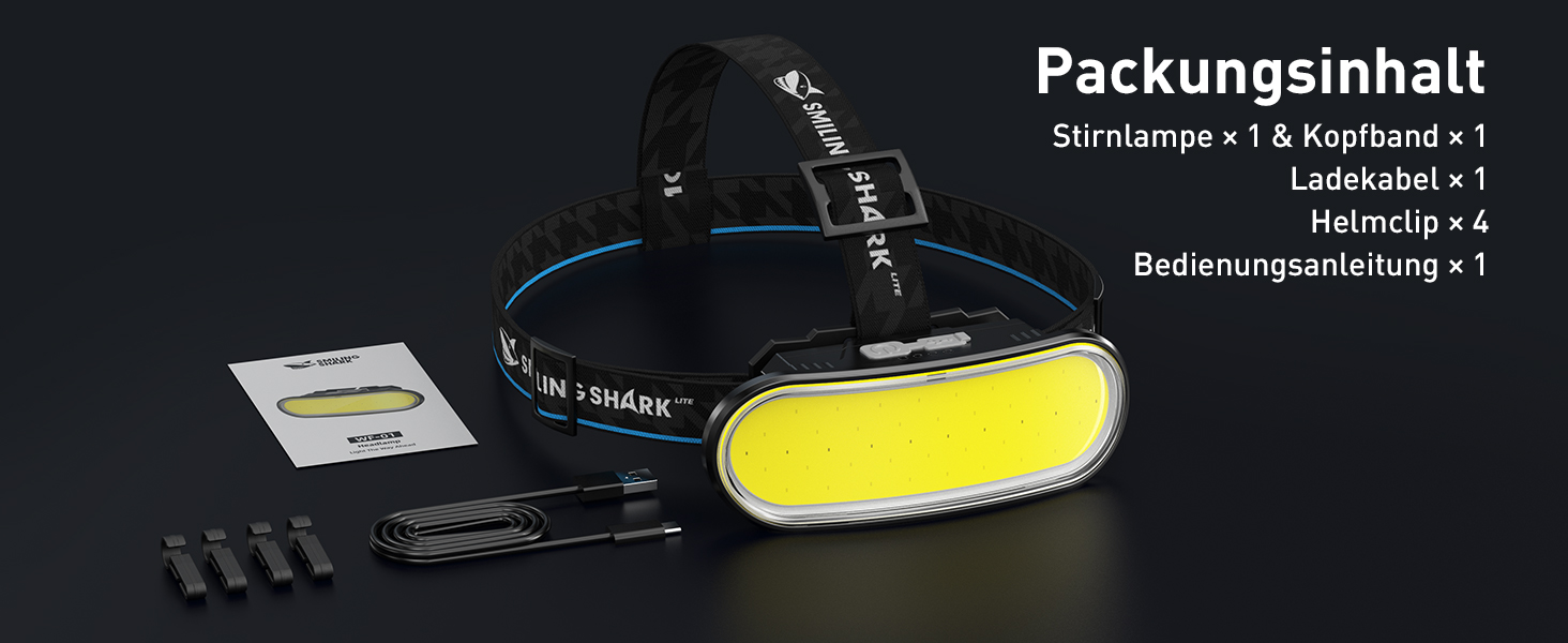 Налобний ліхтар Smiling Shark WF-01, акумуляторний світлодіодний ліхтарик з ємністю 500mAh