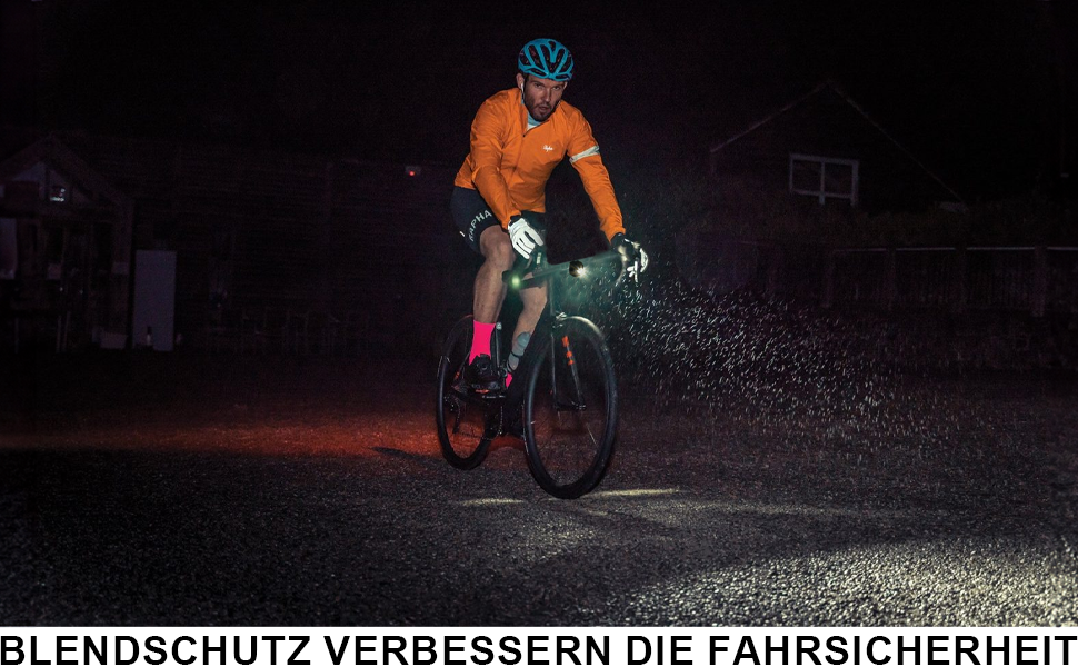 Набір LED-фаро для велосипеда, сертифікований StVZO, 600mAh, зарядка Type-C, передній + задній ліхтар, водонепроникність IPX5