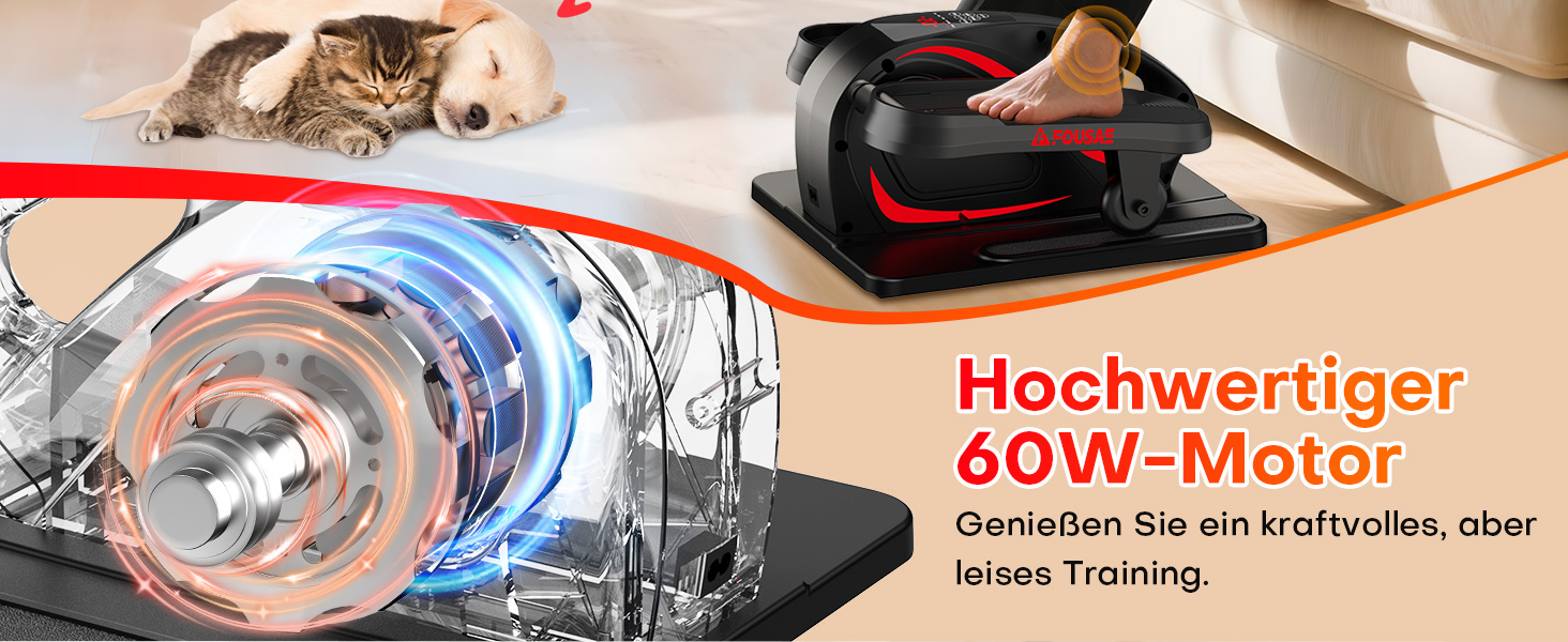 Еліптичний тренажер під стіл для дому, 2 в 1 електричний з 15 швидкостями та 3 автоматичними режимами, тренажер для ніг для літніх людей з пультом дистанційного керування, тихий та портативний (рожевий, 15 швидкостей + 3 автоматичні режими)