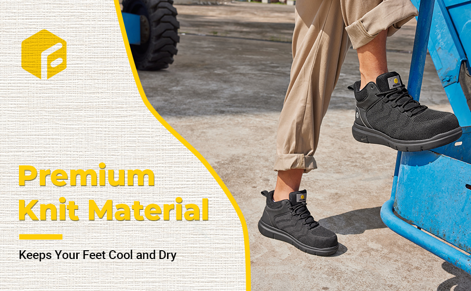 Черевики безпеки FitVille для чоловіків, X-широкі, з металевим носком, легкі, дихаючі, антипрокольні, протиковзкі, чорні, 47 EU