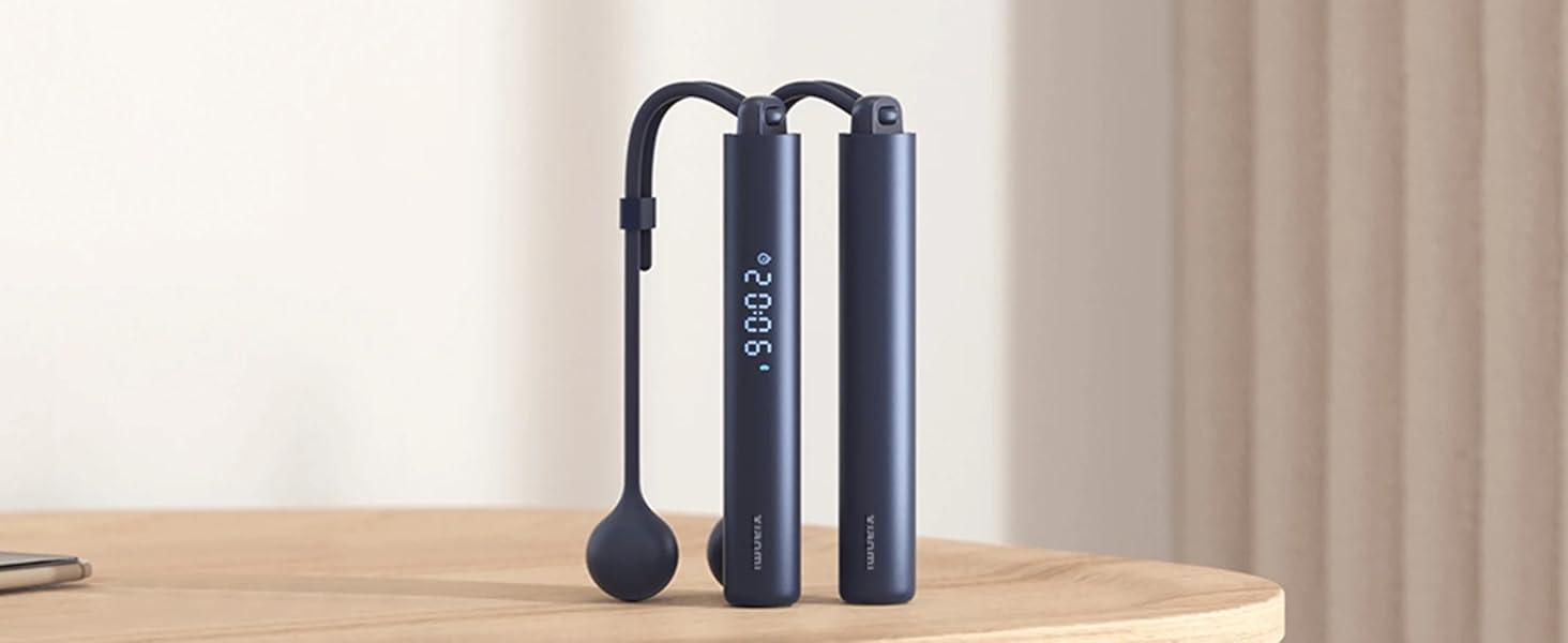 Розумна скакалка Xiaomi Smart Jump Rope з точним відстеженням, Bluetooth 5.0, USB-C, бездротове та дротове підключення, компактна