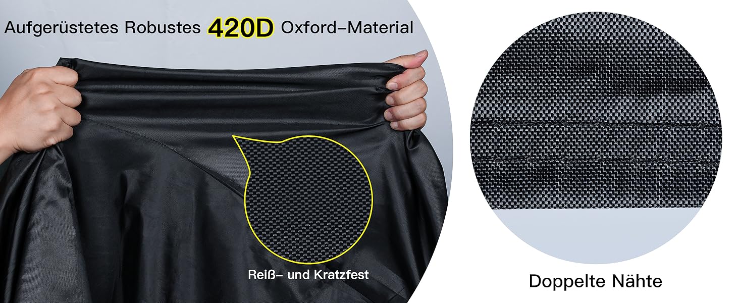 Водонепроникний чехол для велосипеда з отворами для замка – вкл. сумка для зберігання – захист від дощу, снігу та UV для велосипедів та електровелосипедів, чорний, на 2 велосипеди (420D)