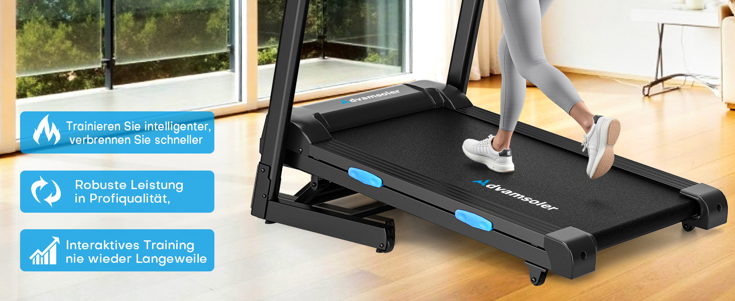 Бігова доріжка для дому складний з автоматичним нахилом, Walking Pad 14KM/H, біговий доріжка з 3.0-PS двигуном, 12 попередньо встановлених програм та фітнес-додаток, обладнання для фітнесу, вантажопідйомність 160Kg, чорний