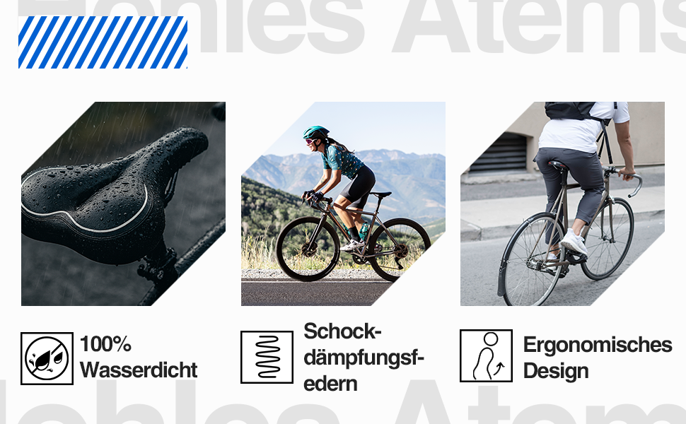 Преміум велосипедний сідло для чоловіків та жінок, водонепроникне, з гелевим наповнювачем, зручне, ергономічне, дихаюче, амортизуюче, для трекінгу, міста, MTB, e-bike