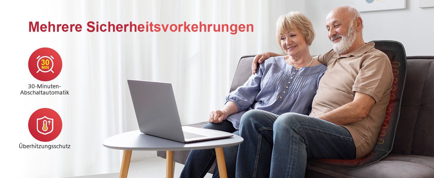 Масажне сидіння Comfier з підігрівом - 10 вібраційних моторів, масажер для крісла, масажна підстилка для спини, подарунок для чоловіків/жінок/мами/тата