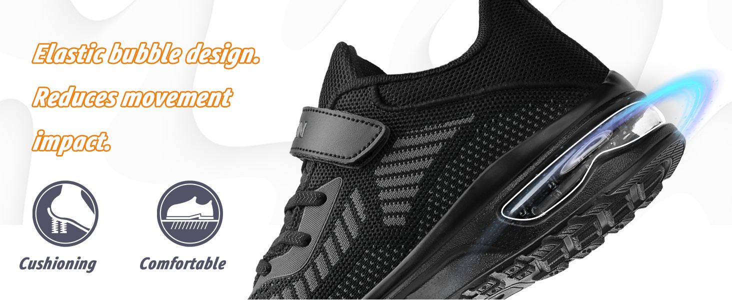 Дитячі кросівки ASHION для хлопчиків та дівчаток: м'які, гнучкі, стабільні, для фітнесу та занять у залі, розмір 35 EU, чорно-сірий