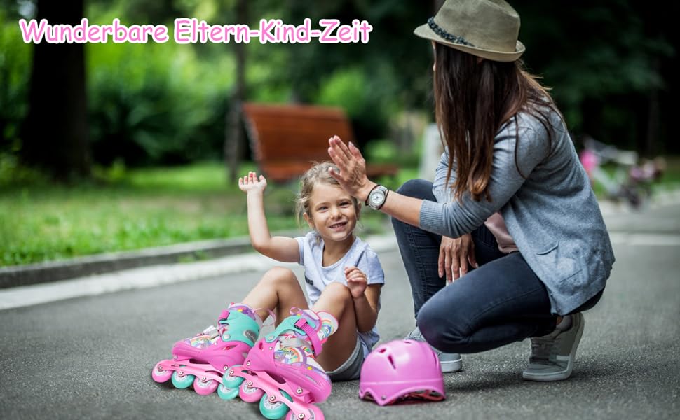 Інлайнерочки Єдиноріг для дівчаток, розмір регулюється, з підсвічуванням, рожеві. Розміри 38-41.