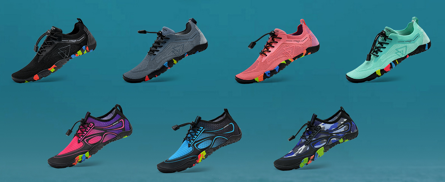 Водні шкарпетки WateLves для плавання, серфінгу та водних видів спорту. Швидка сушка, дихаючі, для жінок та чоловіків, розмір 36-48 EU, сірі та сині кольори.