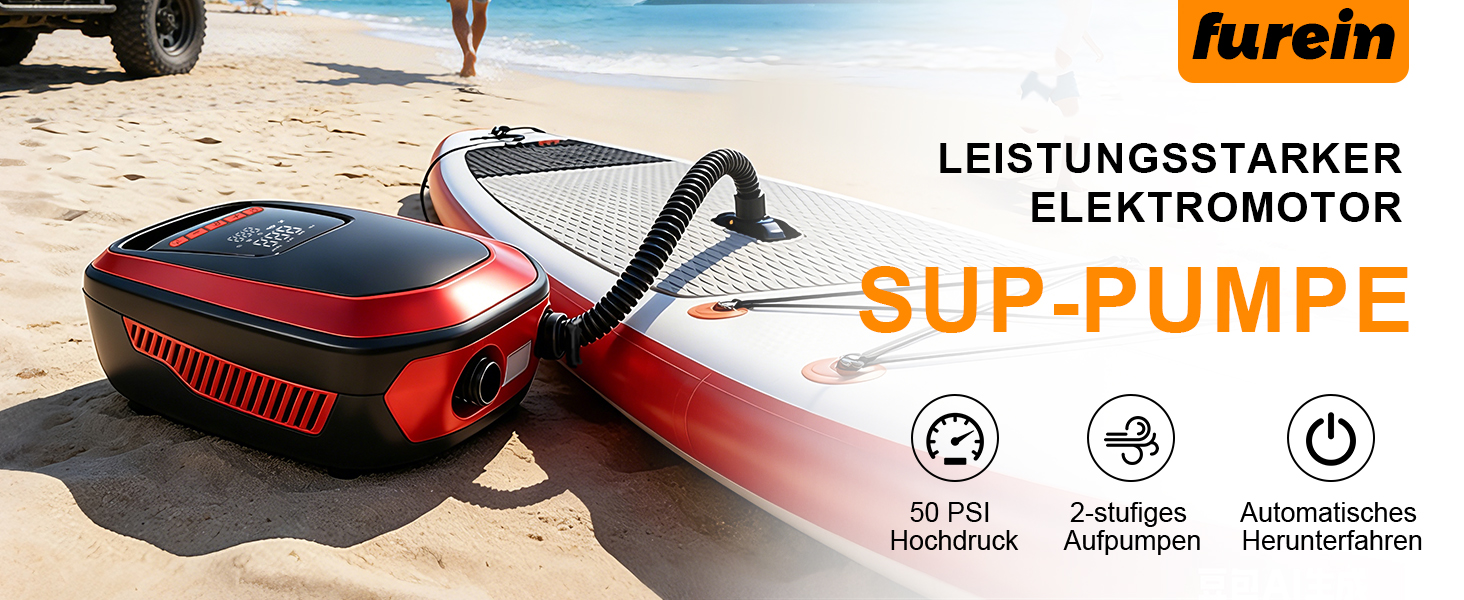 Електричний насос для SUP-борда 20 PSI, 12V автомобільний компресор з автостопом та LCD-дисплеєм для падлборда, каяка та шин