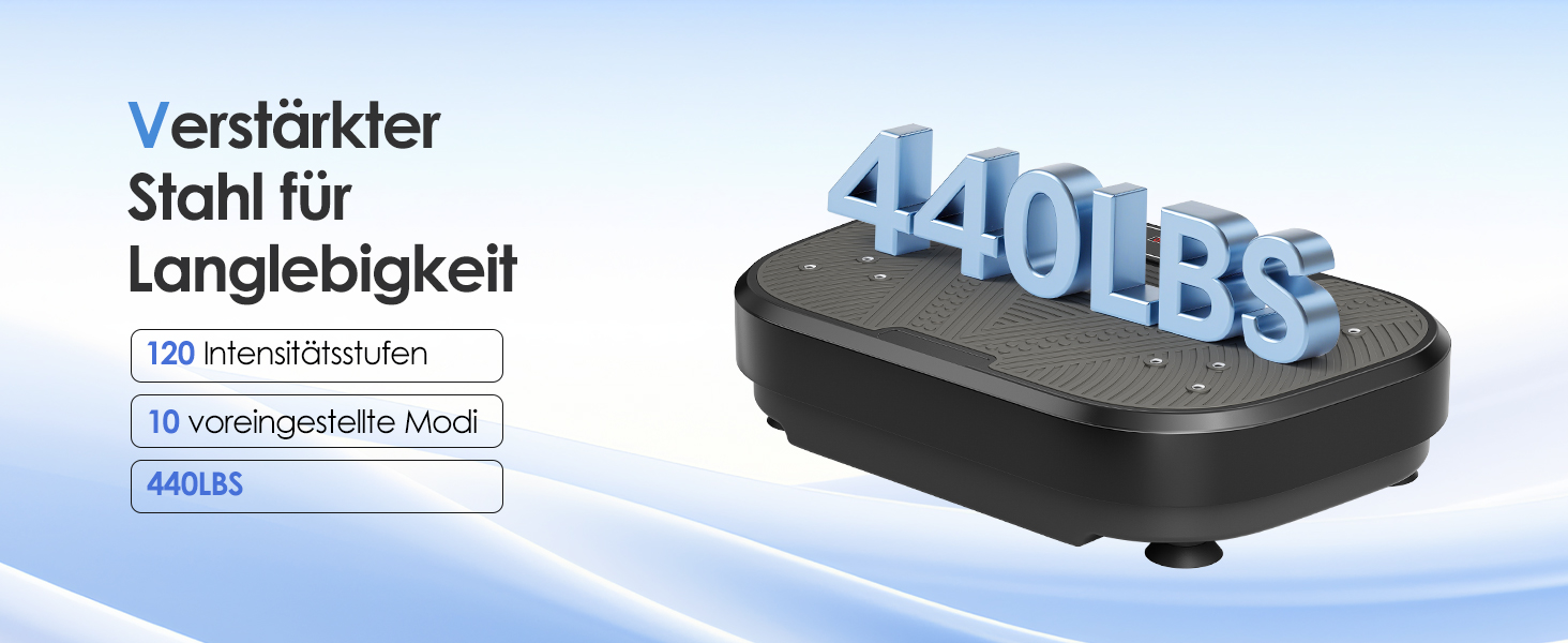 Вібраційна платформа для тренувань: 120 рівнів інтенсивності, 10 режимів, LED-дисплей, дистанційне керування, до 200 кг