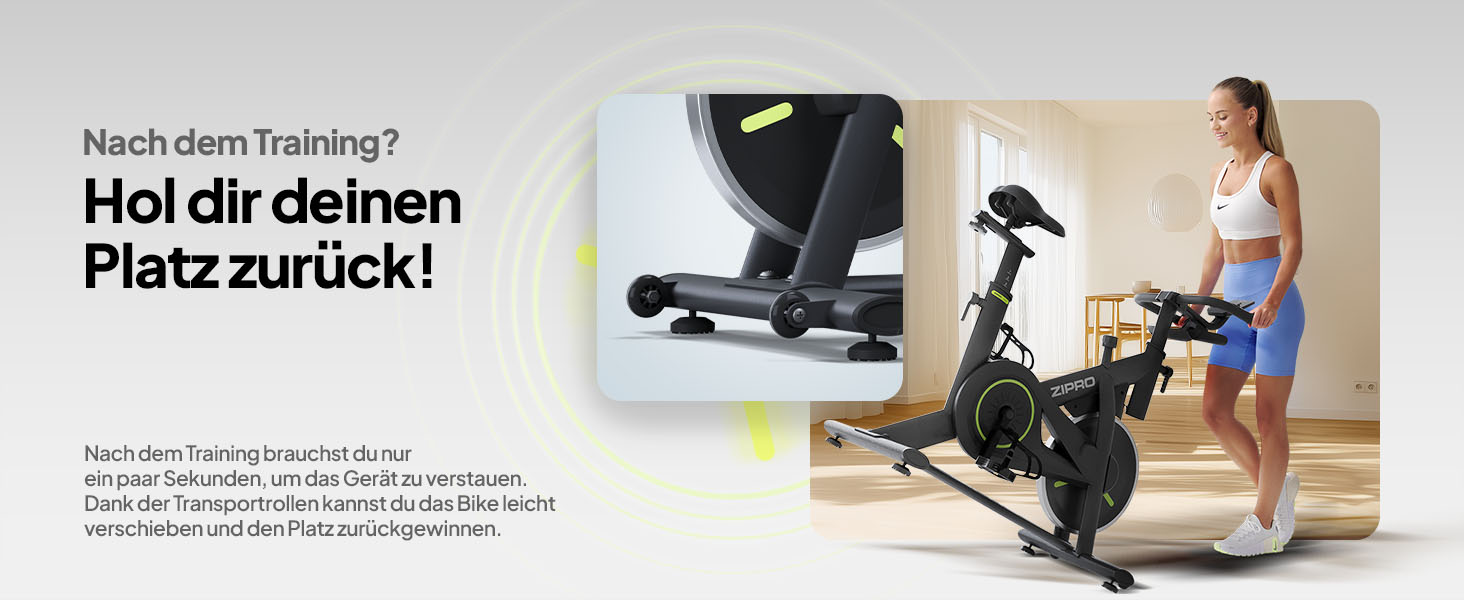 ZIPRO Hometrainer: велотренажер для дому з екраном та мобільною програмою. Стаціонарний велоергометр, до 120 кг, Cardio Fitness