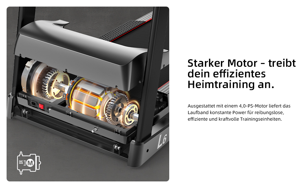 Бігова доріжка L3 для дому, складаний, з тихою амортизацією, Bluetooth, сумісний з Kinomap та Zwift, потужність 4PS, швидкість до 20 км/год, кут нахилу 18%, розмір бігового полотна 1340x480 мм, вантажопідйомність до 120 кг