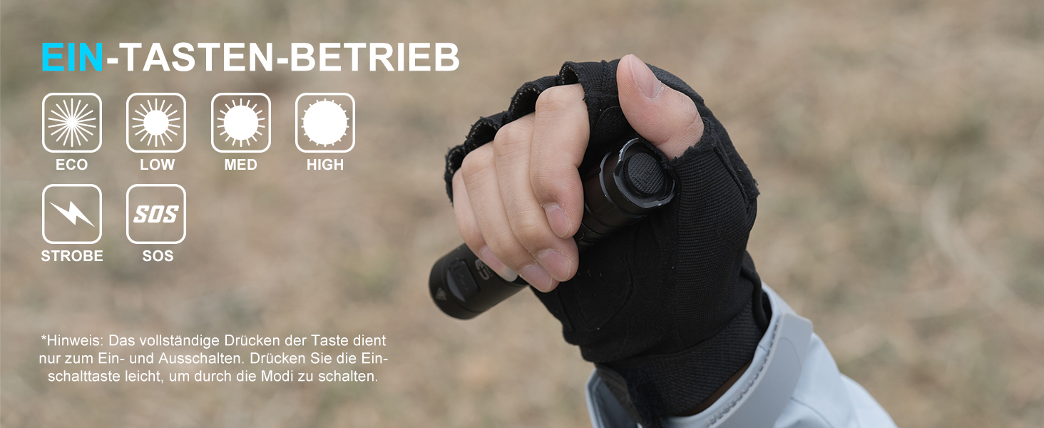 Ліхтарик WUBEN C3 LED: 1200 люмен, USB-C, водонепроникний IP68, 6 режимів, тактичний, для кемпінгу, туризму, невідкладних ситуацій
