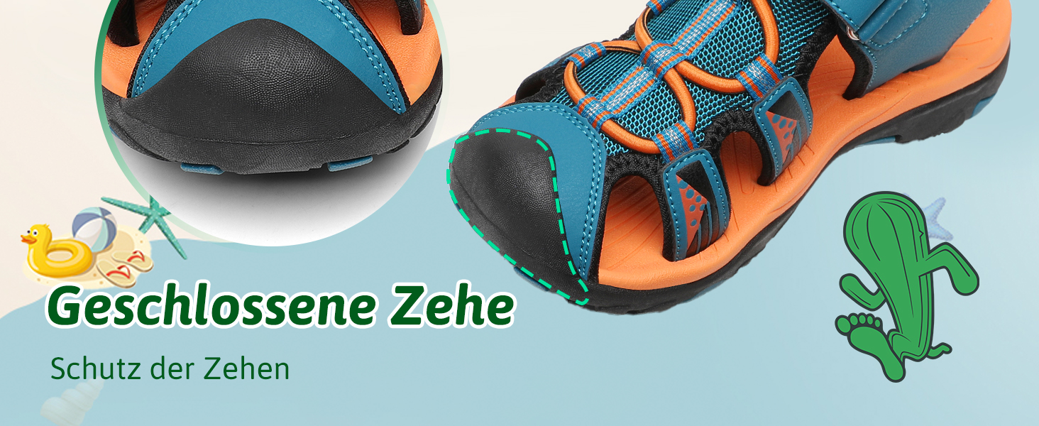 Сандалі дитячі SAGUARO для хлопчиків та дівчаток Trekking, сірі, 38 EU - Нековзні, дихаючі пішохідні сандалі