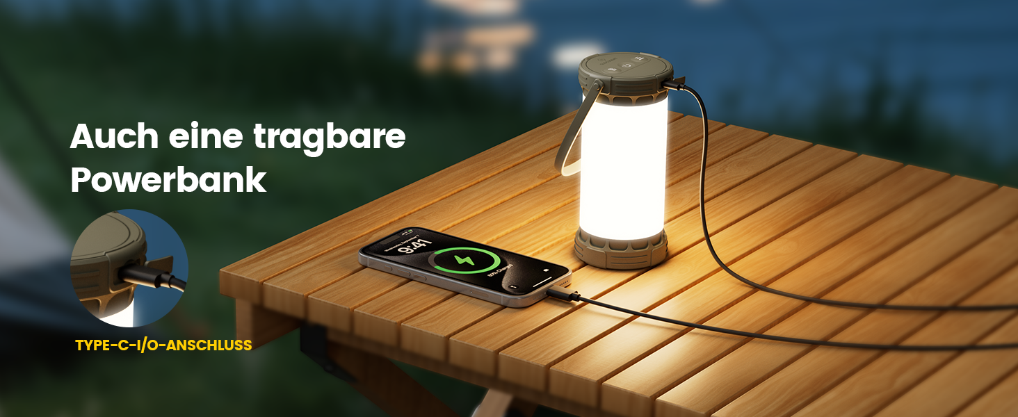 Glocusent Ліхтар для кемпінгу та намету: 1500 люмен, 135 LED, 200 годин роботи, акумулятор 5000 mAh, 3 кольори та 5 рівнів яскравості, SOS, перезаряджувана кемпінгова лампа для відключень електроенергії, туризму та надзвичайних ситуацій