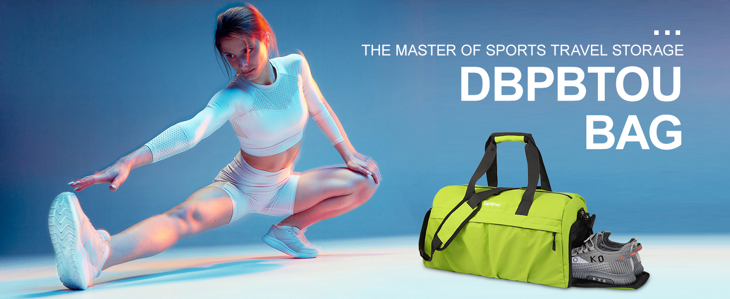 Спортивна сумка для жінок та чоловіків з твердим матеріалом, дорожня сумка з відділенням для взуття, з вентиляційними отворами та вологостійким відділенням, водонепроникна сумка-вікендер, спортивна сумка/сумка для плавання/сауни (Зелена)