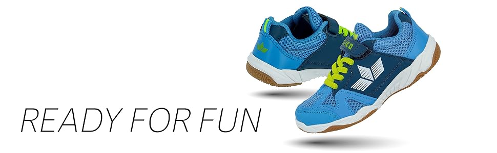 Дитячі спортивні кросівки для залу Lico Unisex, зелено-сині, розмір 33 EU