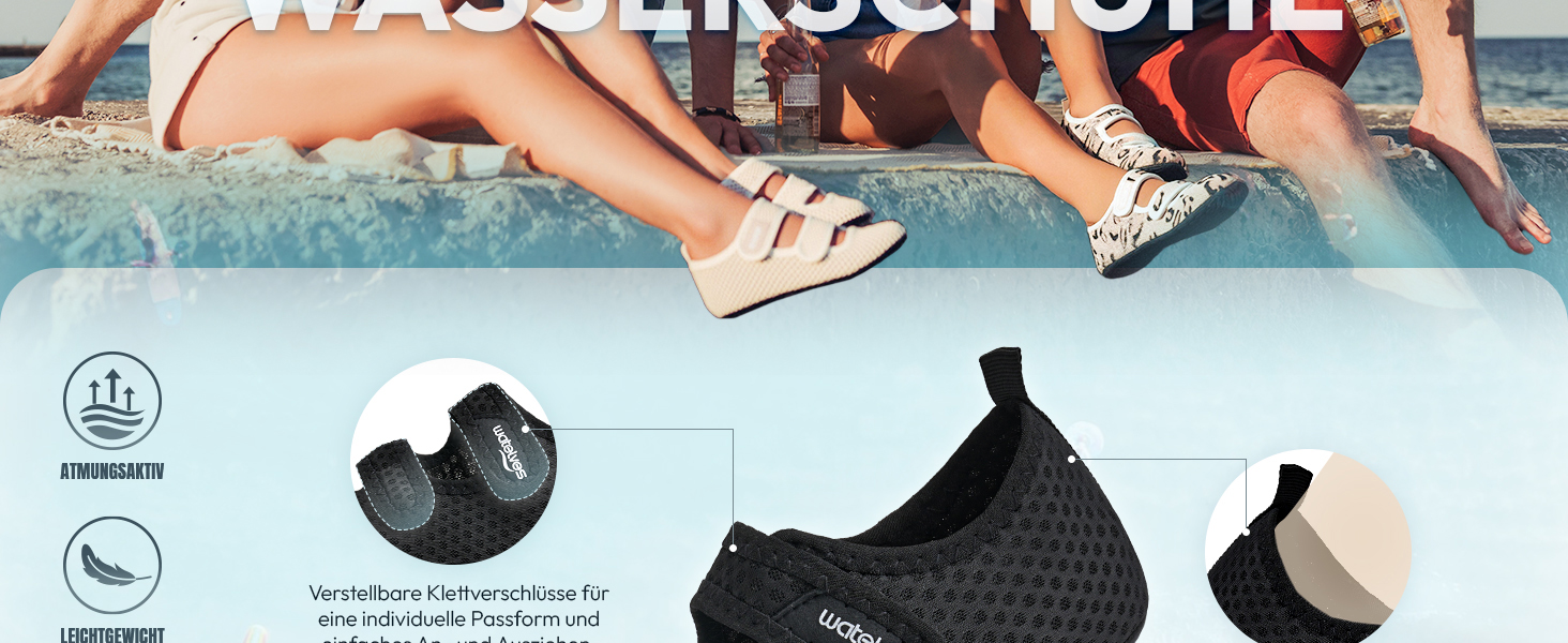 Водні шльопанці/черевики WateLves для плавання та відпочинку на пляжі (унісекс, леопардовий принт, колір: світло-коричневий, розмір 38/39 EU)