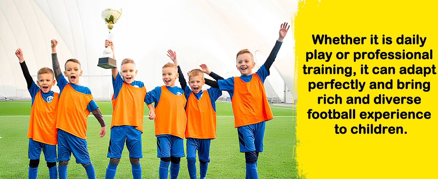 Дитячі воріта для футболу 2-в-1, 150х120 см, портативні та стабільні, з 5 цілями, 4 анкери та сумка, для саду, парку, пляжу (жовті)