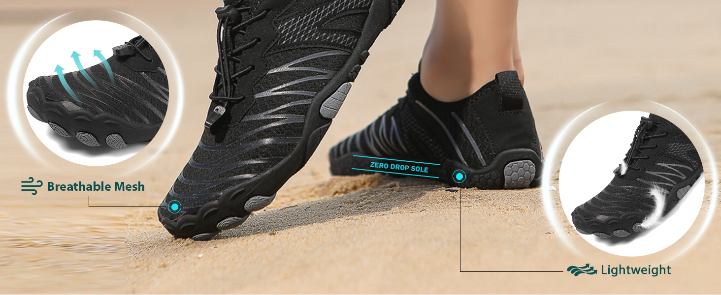 Чоловічі та жіночі аквашузи Barfußschuhe, швидковисихаючі, для плавання, пляжу та фітнесу, розмір 36-47, колір хакі