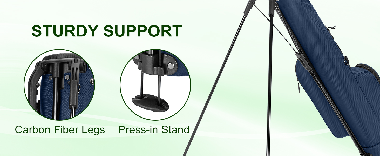 Сумка для гольф-клубів на 7 місць, компактна, для поля Par 3 та драйвінг-рейнджу, легка сумка для пітч-пут гольфу, з ергономічним подвійним ременем, блакитна