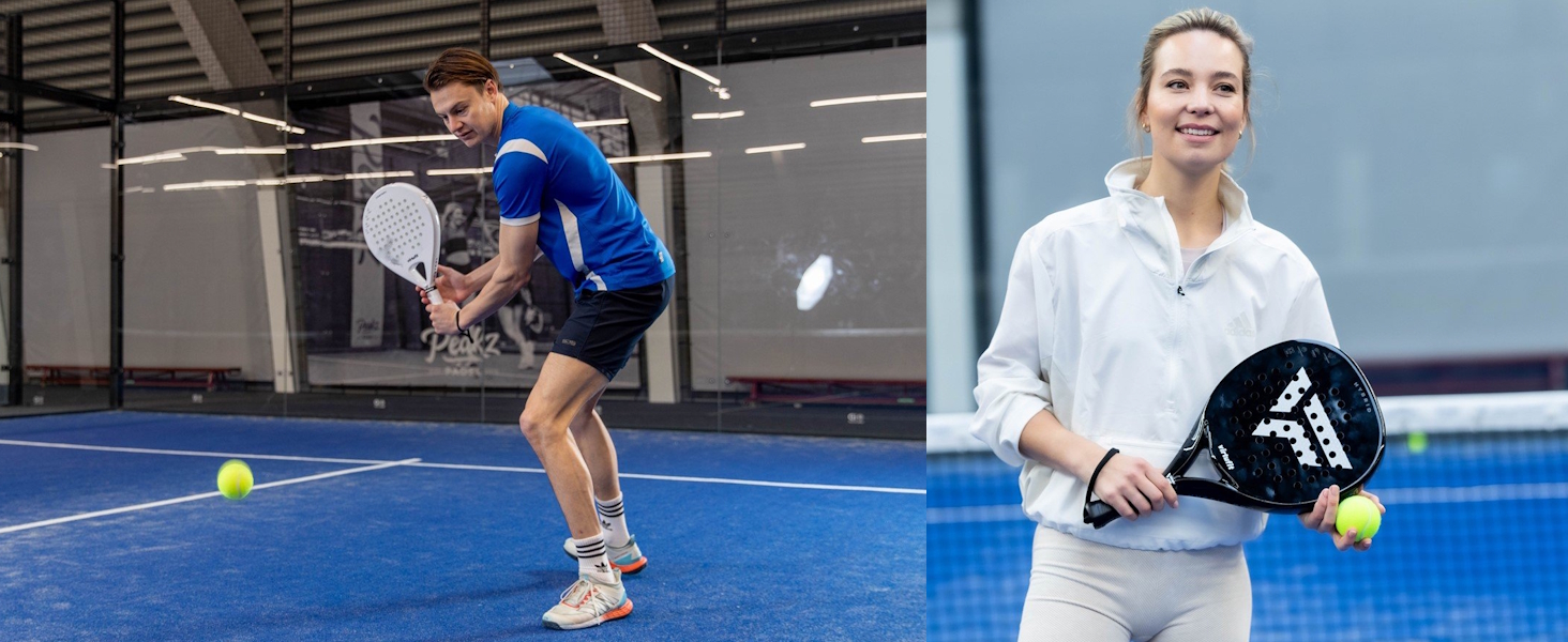 Ракетка для падел VirtuFit Serie Weiß-Schwarz - професійна, легка