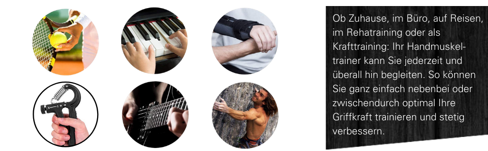 ALPHASKIN Handtrainer Преміум: Набір для тренування сили рук та пальців (2/5 шт.) | Grip Trainer, Підтримка зап'ястя, Фітнес