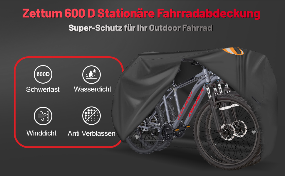 Чохол для велосипедів Zettum на 2 велосипеди - стаціонарна велогараж для зберігання на вулиці, водовідштовхуючий, міцний, з покриттям 600D PU, захист від дощу для 2 велосипедів