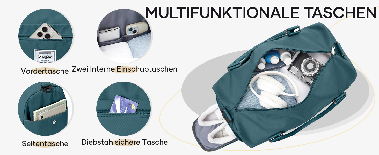 Спортивна сумка-мішок для жінок та чоловіків з відділенням для взуття та мокрих речей. Ідеальна для подорожей, фітнесу, тренувань та плавання. Колір: Павич