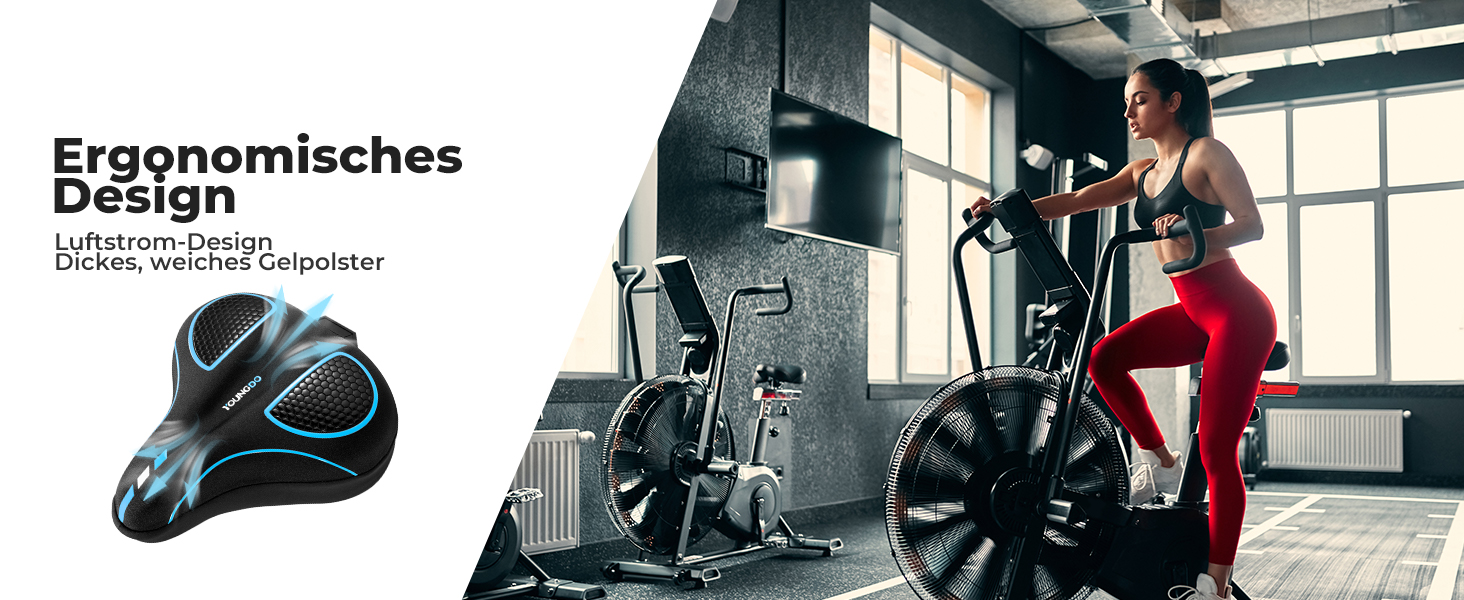 Накидка на сидіння велосипедне, гелеве, ергономічне, з дощем, для жінок та чоловіків (блакитне, широке)