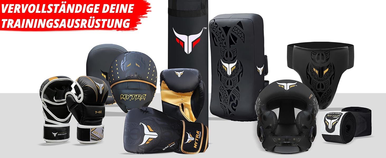 Боксерські рукавички Mytra Fusion для тренувань, спарингу, муай-тай, кікбоксингу. Розміри 10oz, 12oz, 14oz, 16oz. Чоловічі та жіночі. Чорний колір.