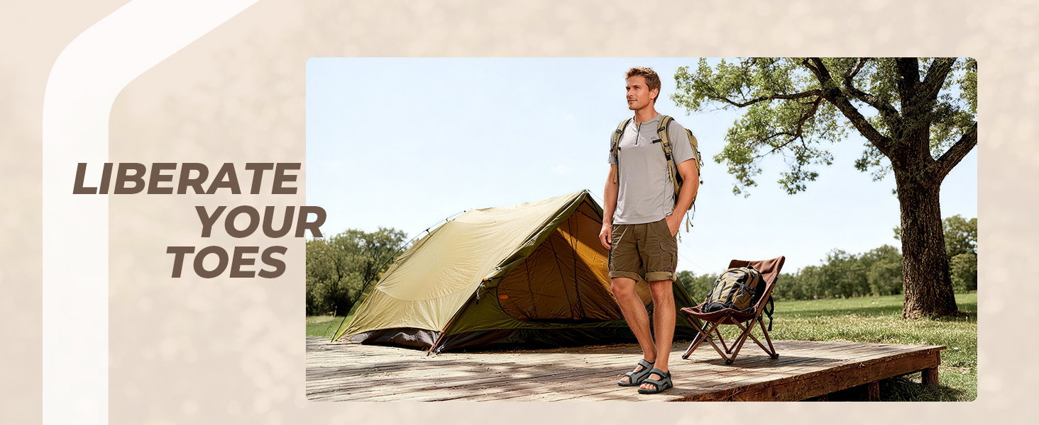 Чоловічі сандалі FitVille Wide для трекінгу та активного відпочинку, шкіра, чорні, 47 EU, з липучкою для широкої ноги