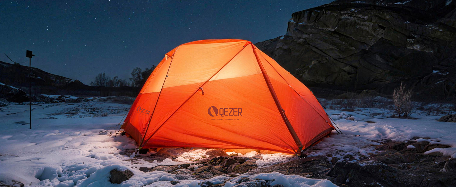 Намет кемпінговий купольний Campingzelt на 1-2 особи, водонепроникний, вітростійкий, для походу, кемпінгу та активного відпочинку (помаранчевий)