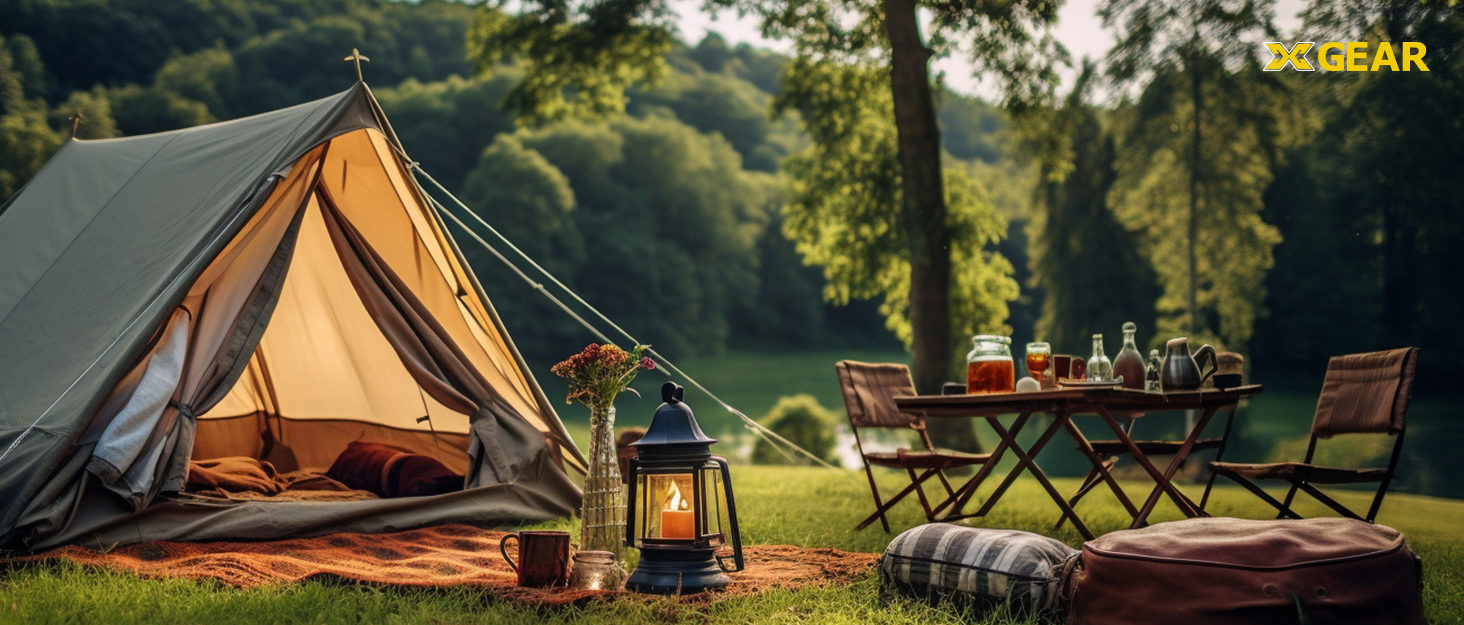 XGEAR 2-в-1 Кемпінговий стул: розкладний, для риболовлі, легкий, з підніжкою та підлокітником, 136 кг, Oxford-тканина