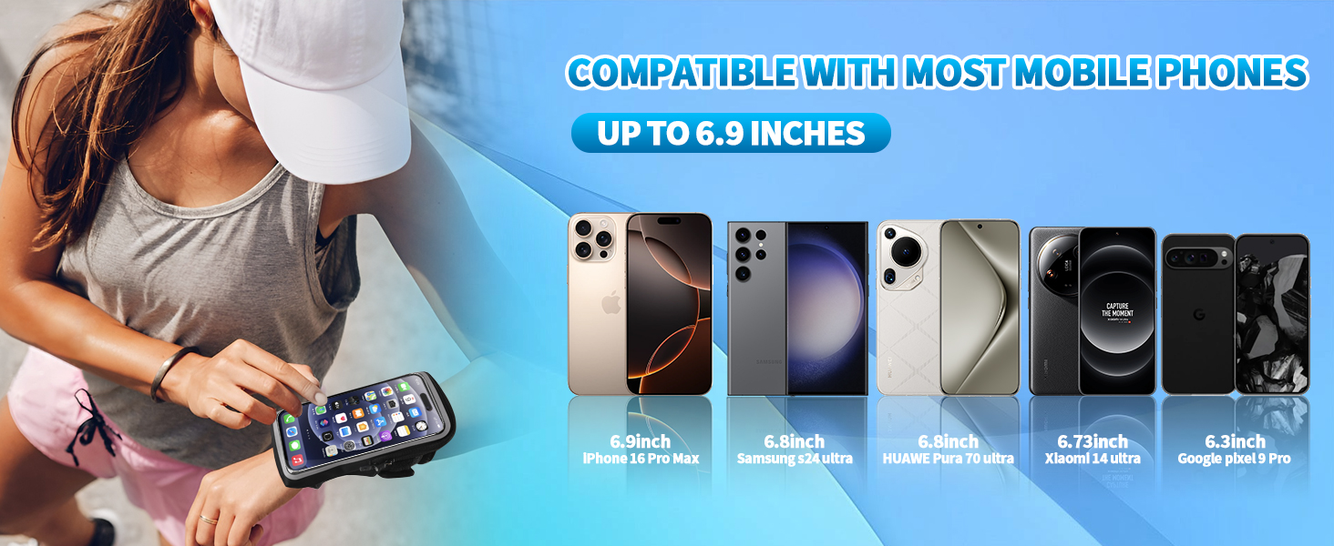 Спортивний браслет для телефону Guzack 2-в-1: фіксатор для бігу та тренувань, універсальний, для iPhone/Samsung