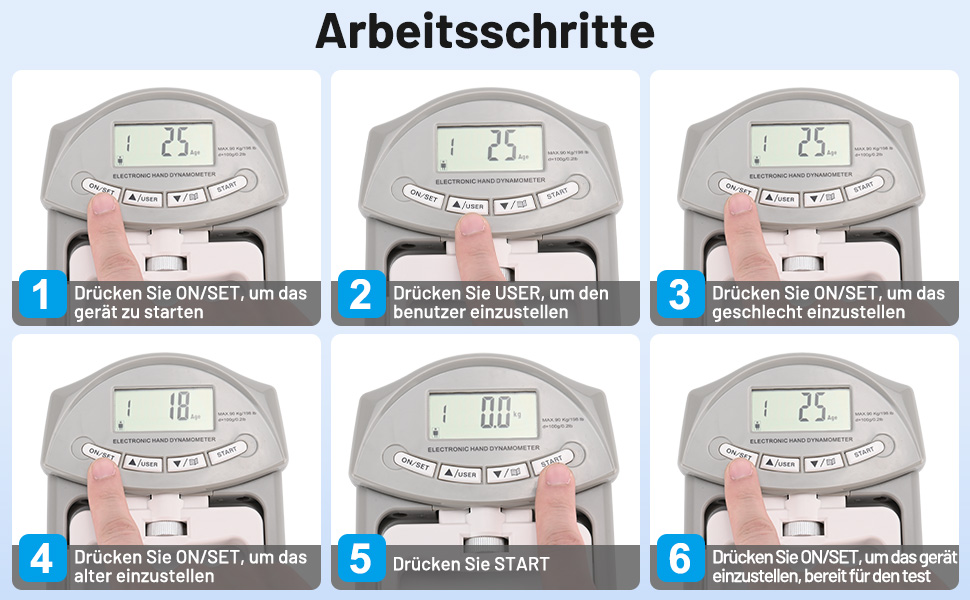 Електронний динамометр Kuptone 90кг / 200lbs з набором дисків для вимірювання сили стискання руки