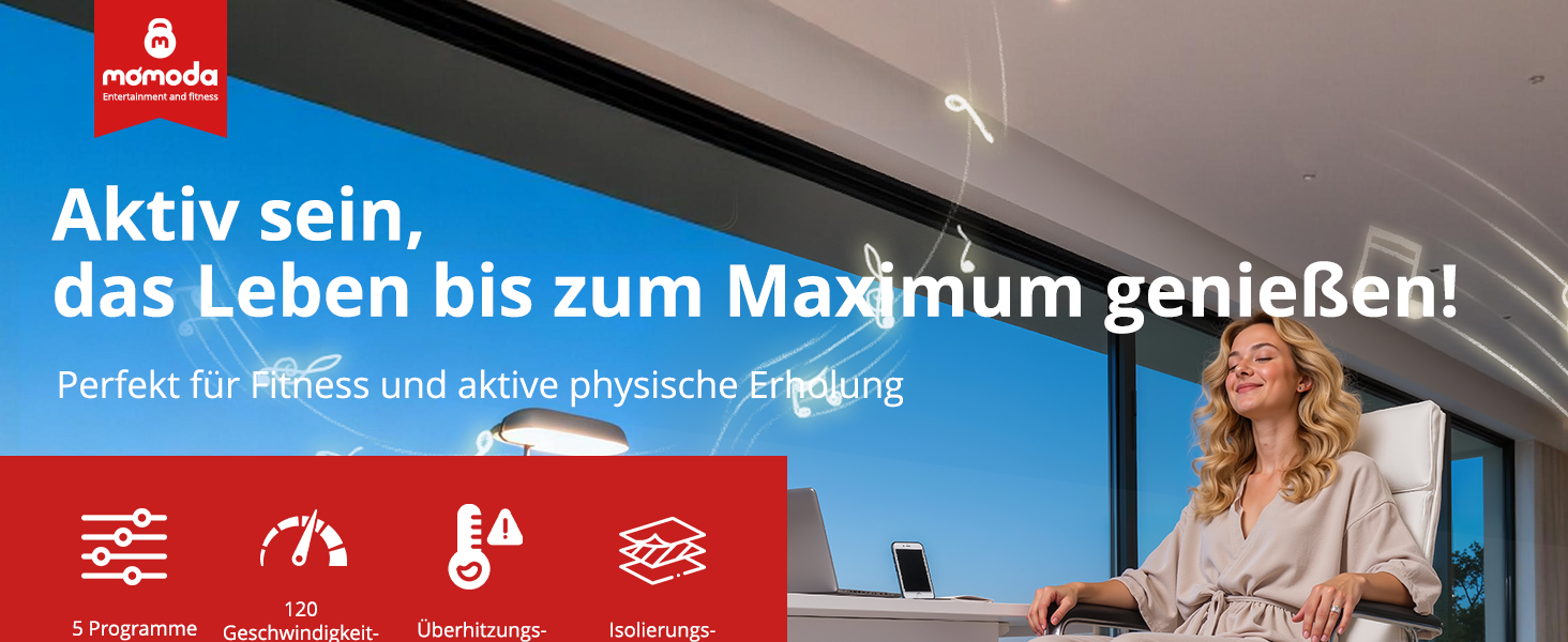 Платформа для вібраційного тренування MOMODA 2026 - для схуднення та спалювання жиру, 120 рівнів швидкості, для жінок та чоловіків