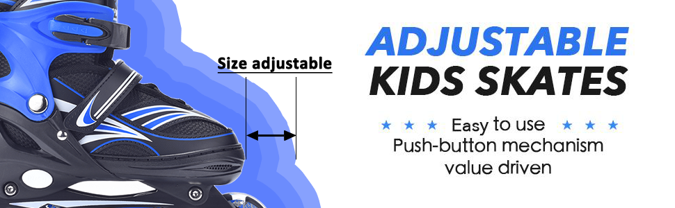 Дитячі ролики ERAN з регулюванням розміру. Роликові ковзани, регульовані на 4 розміри для дівчаток/хлопчиків/дітей, для використання в приміщенні та на вулиці, фіолетовий колір