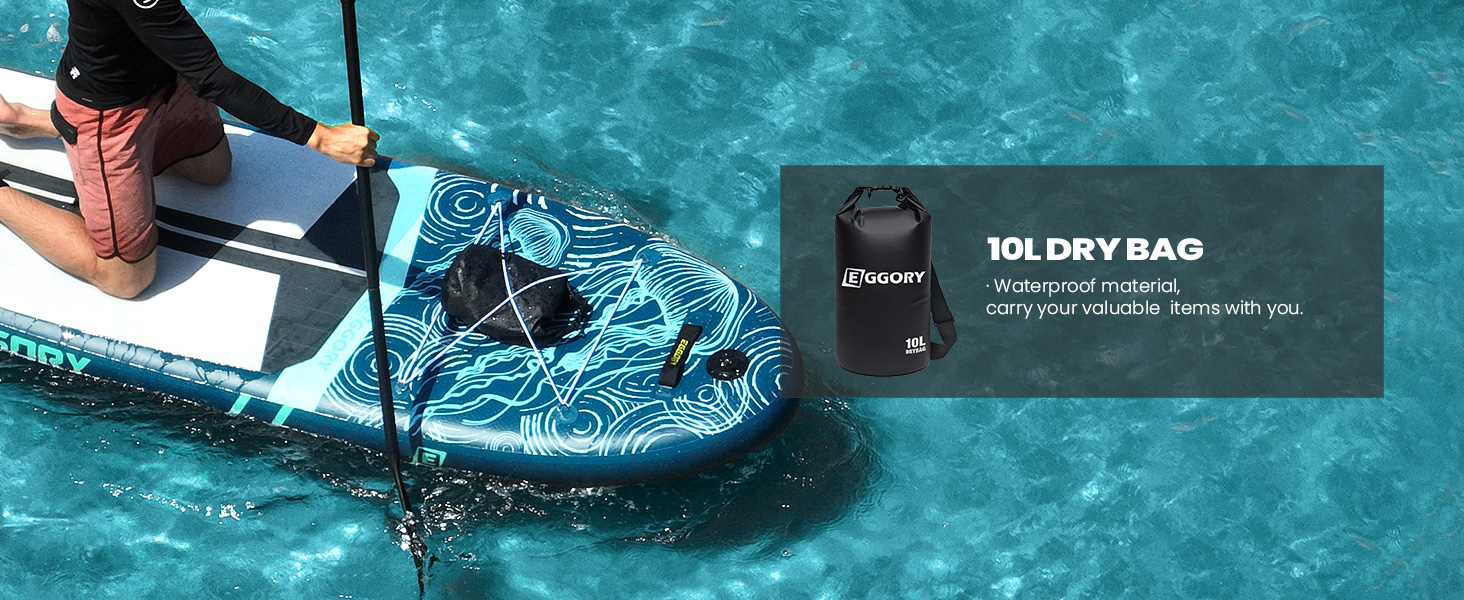 Надувний SUP-борд Jelly Wald Extra Wide: дошка для плавання з фіном, ручним насосом, для подорожей