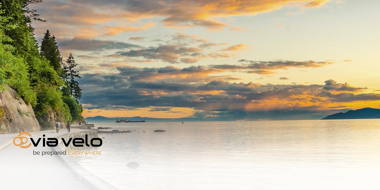 Блокиратор велосипедів Via Velo з кабелем, 14 мм дуга, 1,8 м кабель та кріплення – замок для електровелосипеда, шосе, MTB та складаного велосипеда, чорний