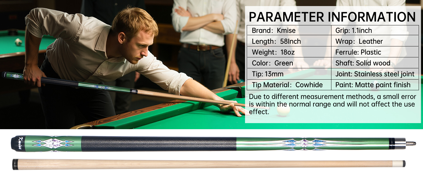 Набір більярдних київ Kmise Pool-Queue-Stick Set – 147 см, канадський клен, професійні, для дорослих, різні кольори, для барів, дому, київ для більярдного столу