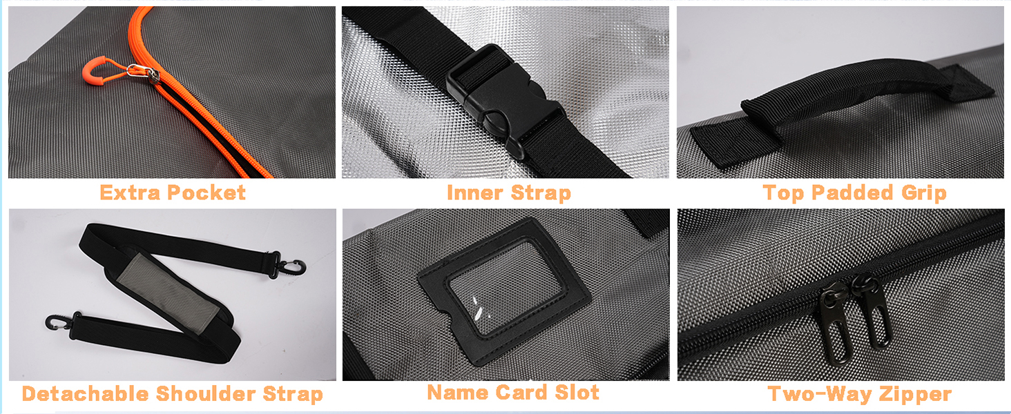 Чохол для сноуборду/лиж з колесами, 1680D Oxford, водонепроникний, для подорожей літаком, 164 см