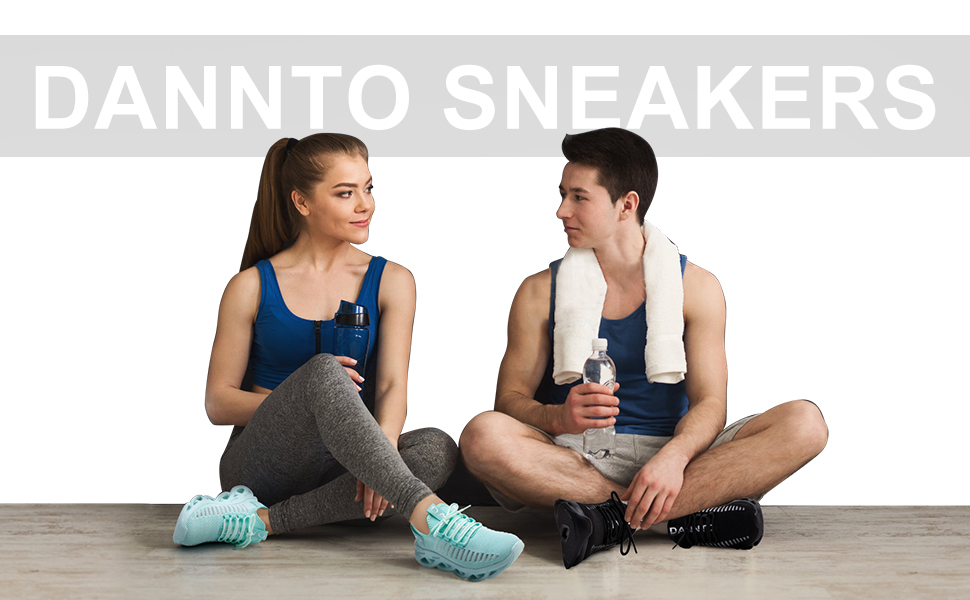 Кросівки для бігу DANNTO - чоловічі та жіночі, спортивні, зручні, дихаючі, з неслизькою підошвою, для занять у залі, фітнесу, вуличної біговій активності, чорно-білі, 46 EU